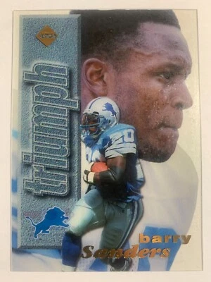 Collector's Edge 1998 primer lugar sin usar Barry Sanders Triumph - Detroit Lions Foto 1 de 2