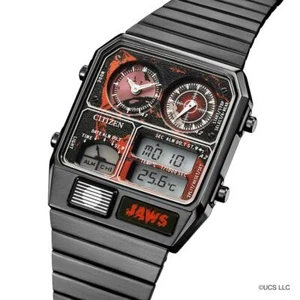CITIZEN RECORD LABEL ANA-DIGI TEMP UNIVERSAL Limited JG2138-60Z Watch JAWS Black - Picture 1 of 13