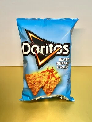 〽️ New Limited Edition Doritos BLAZIN BUFFALO & RANCH Tortilla Potato Chips 9oz - Image 1 of 2