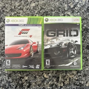 Forza Motorsport 4 & Grid Lot (Microsoft Xbox 360, 2011) Complete Tested - Picture 1 of 4