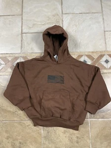 Yeezy Gap child youth small brown hoodie sweatshirt Double Layer - Picture 1 of 5