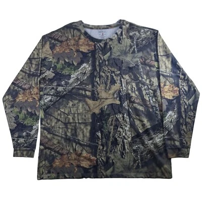 Red Head Mossy Oak Break Up Mens 2XL Hardwoods Camo Hunting T-Shirt Long Sleeve - Image 1 of 4