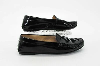 Zapato Tods Mujer Heaven Talla 6.5M Negro Penny Mocasín Conducir Pisos Usado qp Foto 1 de 4