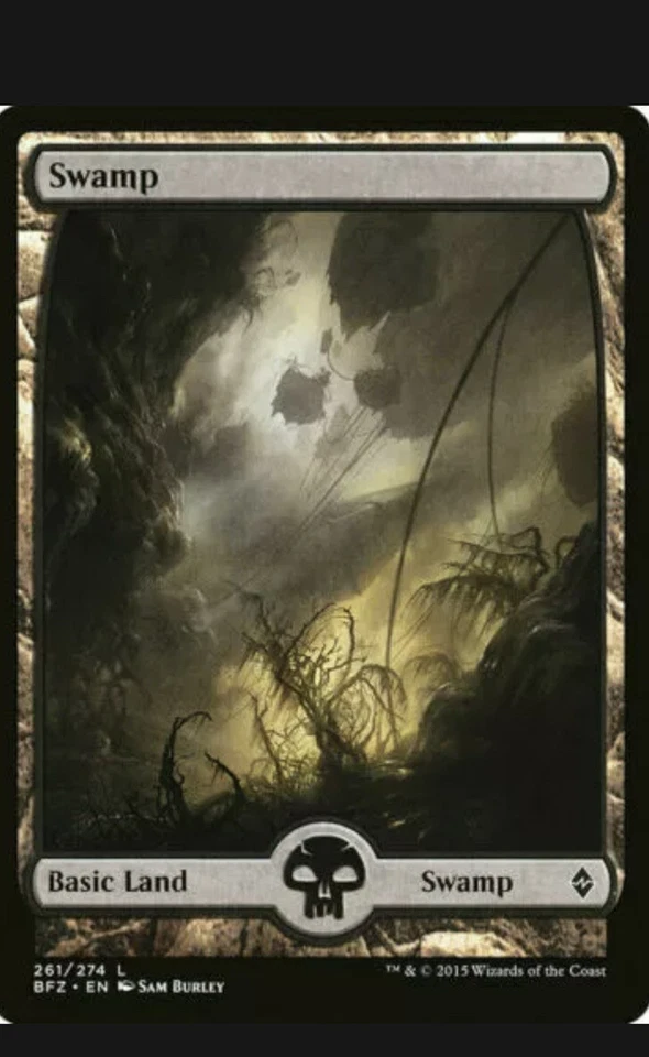 Swamp 261 FULL ART Battle for Zendikar -Pack Fresh MTG Magic the Gathering - Image 1 of 1