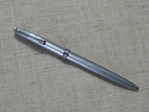 Vintage Lady SHEAFFER 620 Fine Ballpoint Pen Brushed Chrome w/ Florentine Trim  - Picture 1 of 9
