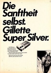 3w21552/ Alte Reklame aus 1972 – Rasierklingen - Gillette Super Silver