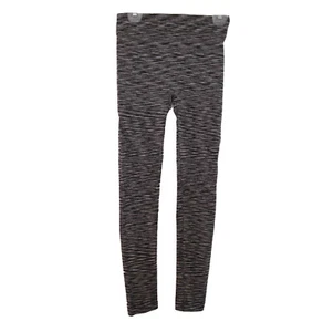 Variegated Leggings Size M L Black Gray Stretch Knit Pull On AIMEE LYNN Casual - Picture 1 of 4