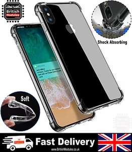 iPhone XS Stoßfeste Hülle Kristallklar Weich Silikon TPU Gel Cover Slim Bumper - Bild 1 von 12