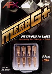 AFX Parts Mega G+ 22028 Pit Kit Long Pickup Shoes (8 Pair) for Long Wheelbase Ch - Picture 1 of 2
