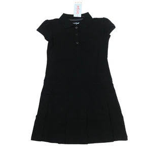 Cat & Jack Girls Size XS 4/5 School Uniform Short Sleeve Polo Dress Black - Picture 1 of 8