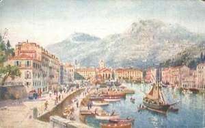 Schönes Frankreich das Hafenbecken Raphael Tuck's Oilette #107 Kunst Postkarte - Bild 1 von 2