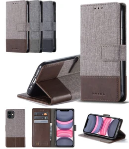 Stand Flip Wallet Stand Phone Case For iPhone 14 13 12 11 Pro Max 15 16 Plus XS - Photo 1 sur 9