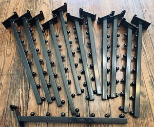 Lot of 12 Gridwall Waterfall Hook 7 Balls Grid Display Panel Hangers Clothing - Picture 1 of 7