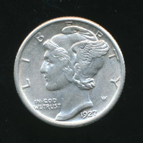 1927 WINGED LIBERTY MERCURY SILVER DIME 10C~ LIGHTLY CIRCULATED~ SHIPS FREE! I:1 Cover
