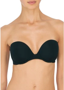 Natori 32B Minimal Strapless Convert T-Shirt Bra NWOT 729229 Black --NO STRAPS-- - Picture 1 of 10