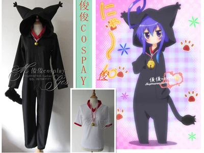 Anime Acchi Kocchi Miniwa Tsumiki Black Cat Jumpsuits Cosplay Costume Unisex - Image 1 of 4