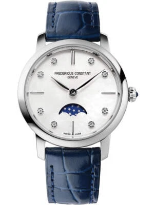 Frederique Constant FC-206MPWD1S6 Slimline Moonphase Ladies Watch — 第 1/4 张图片