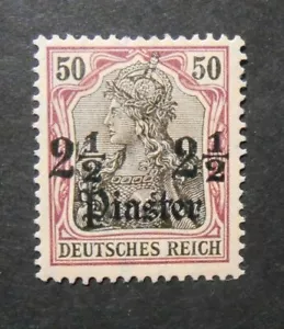 DEUTSCHLAND,GERMANY,KOLONIEN,1905 Türkei "F Germany SVR" 2,5pia auf 50pf MH* Mi.42 - Bild 1 von 1