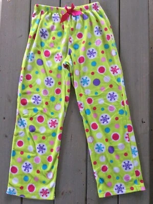 Pantalones de pijama de lana verde copo de nieve Faded Glory niñas XL 14/16 Navidad Foto 1 de 3