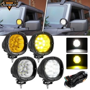 AUXBEAM 4" Pods LED Offroad Lights Flood Work Fog Lamp 90W for Truck SUV ATV UTV - Picture 1 of 14