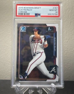 2015 Bowman Chrome Draft Austin Riley 1st Prospect Card PSA 10 #157