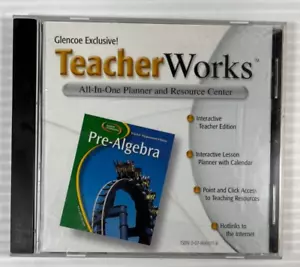 Glencoe Pre-Algebra TeacherWorks All in One Planner CD 2004 0078668778 - Imagen 1 de 4