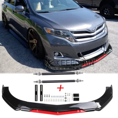 Kit de accesorios para parachoques delantero GlOSS divisor de labios parte inferior del cuerpo varillas para Toyota Venza Foto 1 de 4