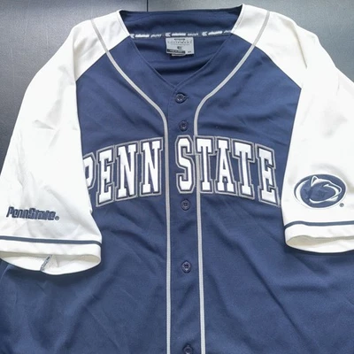 Penn State Nittany Lions NCAA Colosseum Blue / White Baseball Jersey Mens XL - Image 1 of 4