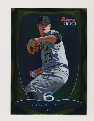 GERRIT COLE ⚾ 2013 Bowman Chrome Top 100 Prospects Insert #BTP-6 Pirates - Image 1 of 2