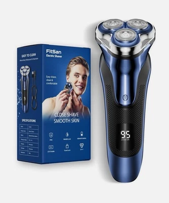 FitSan Electric Razor for Men | Wet & Dry USB Rechargeable Shaver | RRP £29.99
