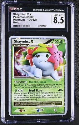 CGC 8.5 Shaymin LV.X 2009 Platinum 126/127 Holo Pokemon Card - Image 1 of 2
