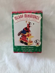 (B) 1998 Hallmark Merry Miniatures Mickey Express Goofy's Caboose Ornament - Bild 1 von 9