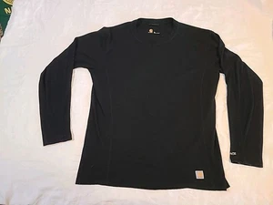 Carhartt Force Pullover Polyester Thermal Shirt Long Sleeve Black MBL113 XL - Picture 1 of 7