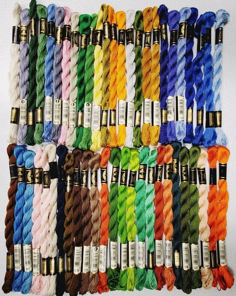 50 DMC Skeins #5 Perle Embroidery Floss Lot of 50 Different Colors A - Image 1 of 4