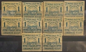 United States 1 Cent State Of Ohio Prepaid Sales Tax Comsumers Receipt Lot Of 10 - Picture 1 of 1