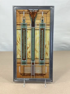 Frank Lloyd Wright Oak Park Skylight Stained Glass Panel Lead Frame Art Deco - Picture 1 of 10