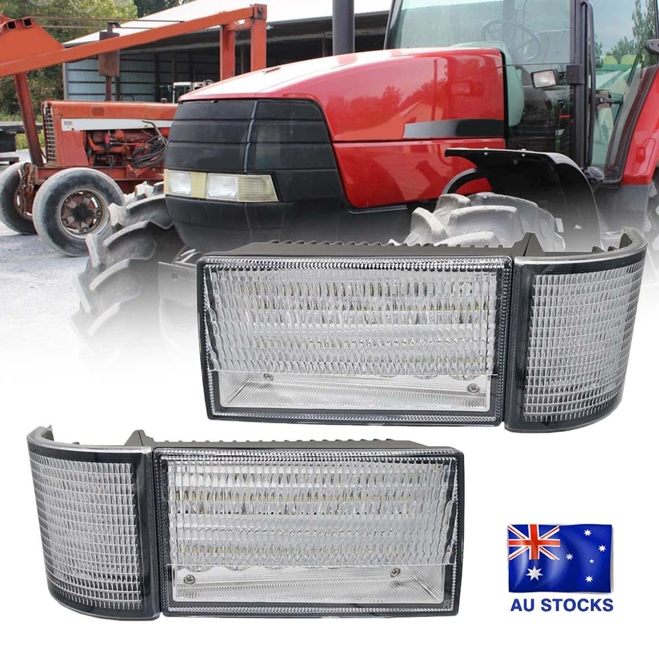 Pair LED Headlights Front Wraparound Hood Light For Case IH MX100 MX110 MX120 + - image 1 of 4