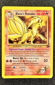 Blaine's Ninetales - Desafío Gimnasio Ilimitado Regular Raro 21/132 (2000) Pokémon - Imagen 1 de 4