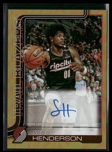 Scoot Henderson #TFRA-SH Real One Auto Gold Rainbow 16/50 Topps Flagship 2025-26 - Imagen 1 de 2