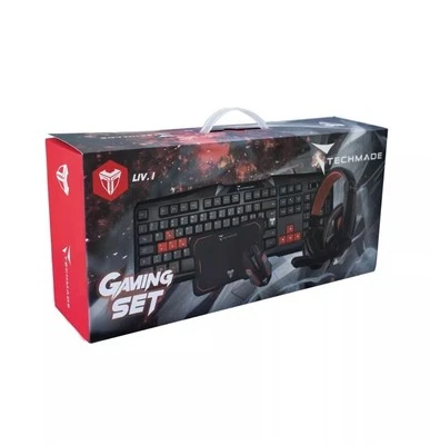 Kit Gaming Techmade - Tastiera, Mouse, Cuffie e Pad per un'Esperienza completa - Immagine 1 di 4