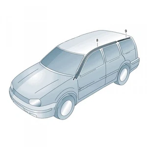 2x links rechts VW Golf 4 Variant Dachleiste Dichtgummi Türdichtung Abdeckleiste - Picture 1 of 3