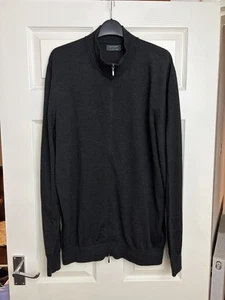 Falconeri 100% Kaschmir Full Zip Pullover Grau Pulli Größe 58 XL - Bild 1 von 14
