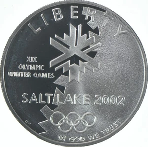 2002-P Proof Salt Lake Olympic  Commemorative Silver Dollar $1 - Picture 1 of 3