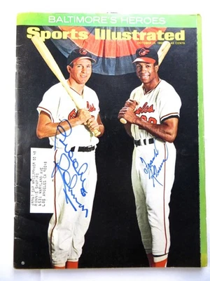 Brooks & Frank Robinson Signed Autographed Magazine SI 1966 Orioles JSA AH04465 - Image 1 of 4