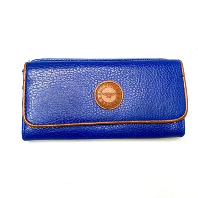 Cartera deportiva americana vintage cremallera alrededor imitación cuero Roger Gimbal accesorios- Foto 1 de 4