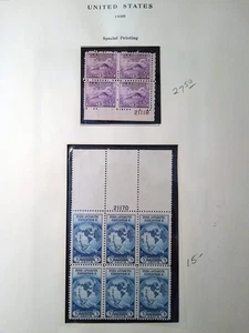 US Sc 752//771 Multicolor 1¢-16¢ 1935 Plt. No Blks of 6 Farley Special Printings - Picture 1 of 8