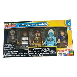 Make It Blocks Legos Compatible Pirates Figurines 5 Pack Figure Set New In Box - Picture 1 of 3
