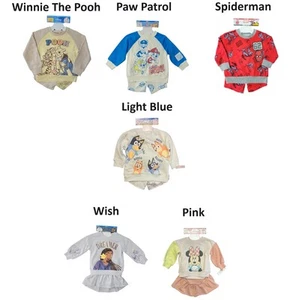 Character Crew Neck Top Long Sleeve Elastic Cuffs Toddler 2 Piece Short Set - Picture 1 of 16