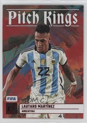 2023-24 Panini Donruss FIFA Pitch Kings Red Lautaro Martinez #21 - Image 1 of 3