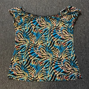 Top blusa donna zigzag casual Y2K senza marchio - taglia XL multicolore - Foto 1 di 6